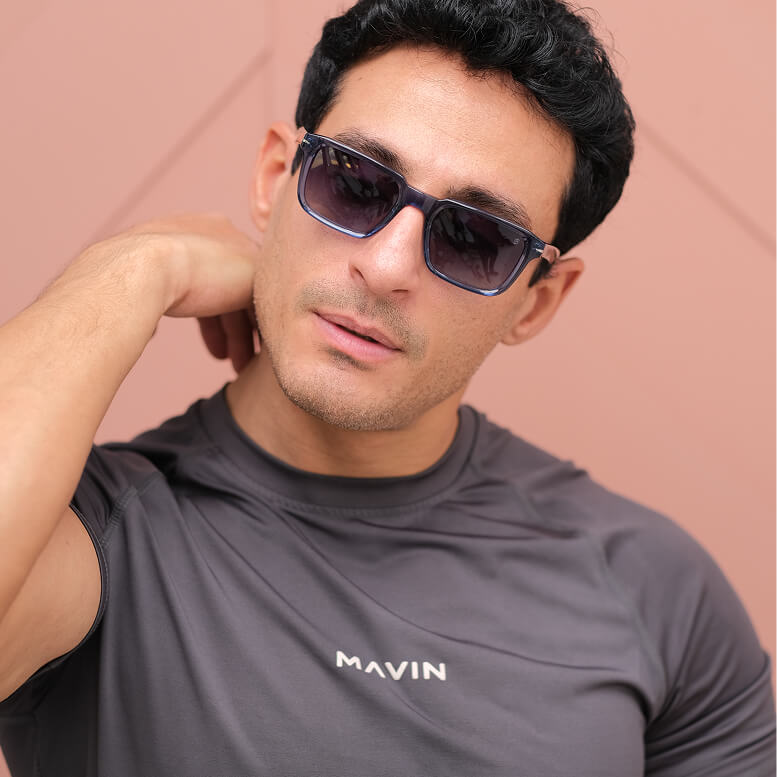 David Bekham Crystal Square - Light Crystal Blue Gradient