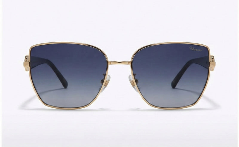 CHOPARD Gold-Trim Sunglasses – Luxury Design & UV Protection - Dark Blue