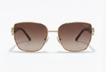 chopard gold-trim sunglasses – luxury design & uv protection - brown