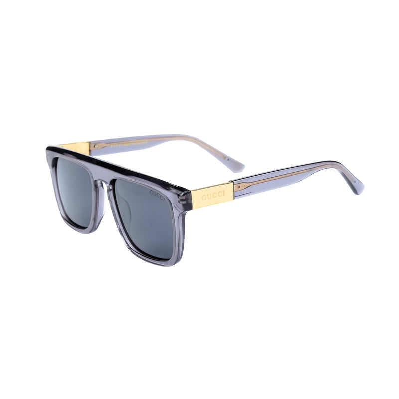 Gucci GoldLine Square - Smoke Grey Gold