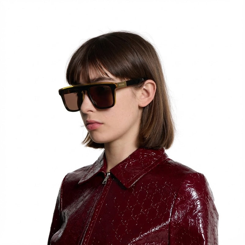 Gucci GoldLine Square - Amber Brown Gold