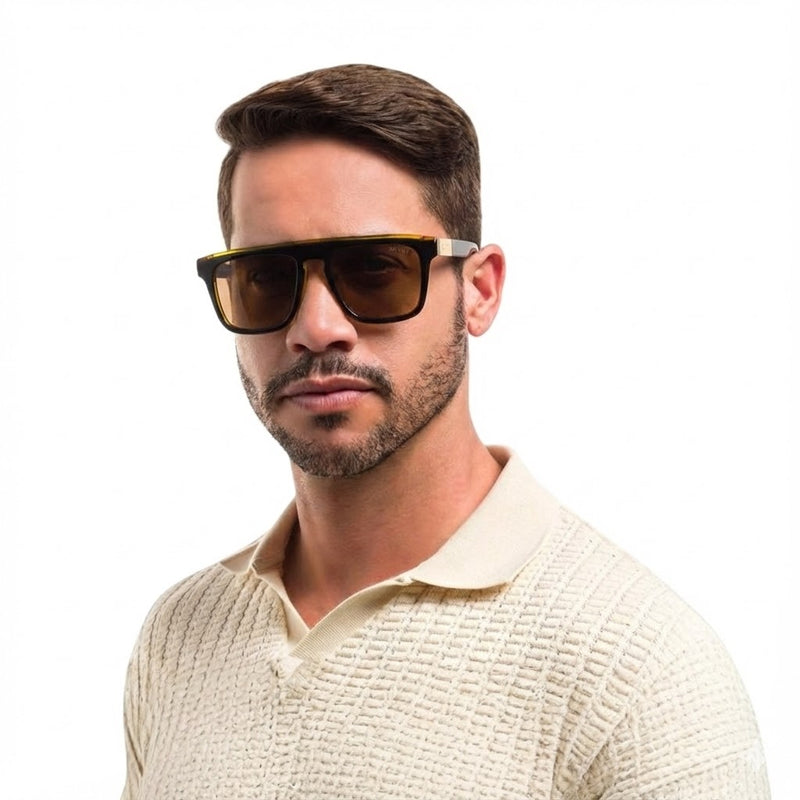 Gucci GoldLine Square - Amber Brown Gold